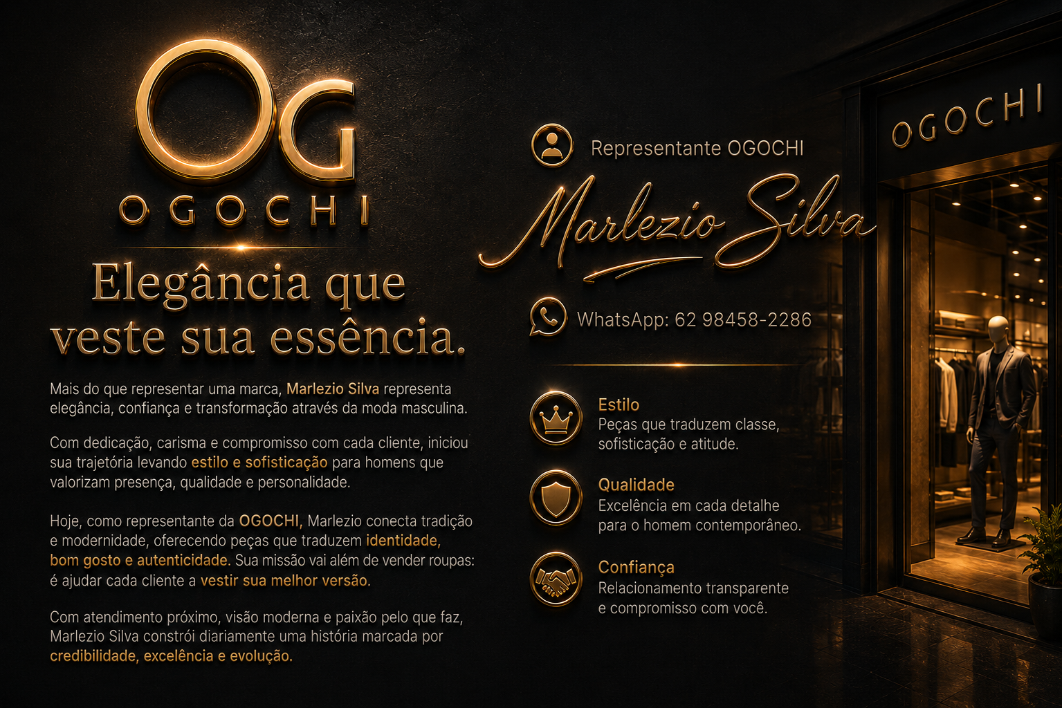 Arte institucional sobre Marlezio Silva representante OGOCHI